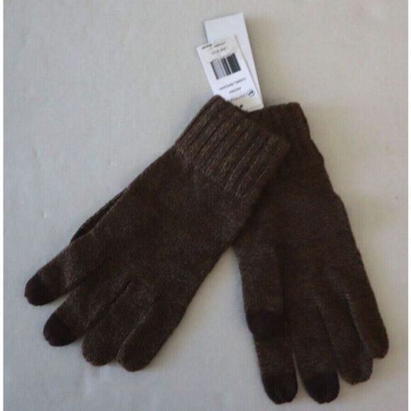 Men's Store At Bloomingdale's 492994 Men's OS Camel/Brown Marled Tech Gloves - Picture 2 of 7